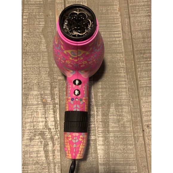 Amika CEO 360 Dryer Lightweight Pink Signature Print Hair Dryer Works No Heat - Picture 4 of 6